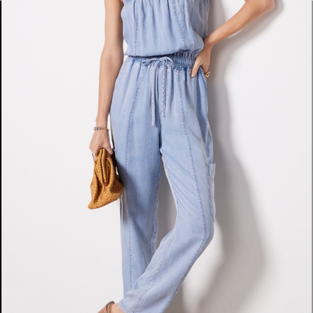 Evereve acid washed jumpsuit size medium